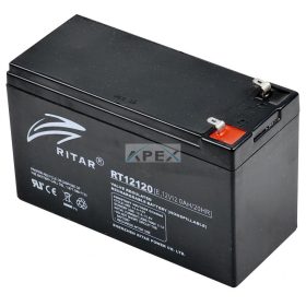   Ritar RT 12120 ólomakkumulátor, 12V/12 Ah, 5 éves élettartam, zárt konstrukció