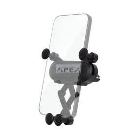   SAL SA064 autós mobiltartó, szellőzőnyílásra helyezhető, forgatható, billenthető, egykezes, 65-80 mm telefon, 11 mm vastagság