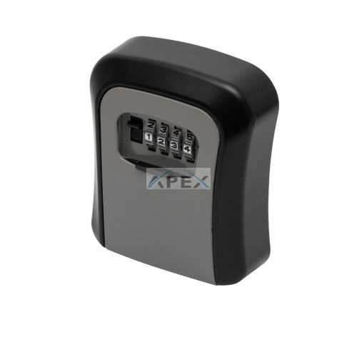 HOME SAFEKEY Számzáras kulcsszéf, masszív alumínium öntvény, négyjegyű számkód, 10.000 elvi kódvariáció, falra rögzítendő, kültérre is