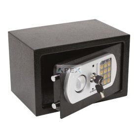   HOME SAFETREZOR digitális bútorszéf, acél, 3-8 jegyű tetszőleges kód, puha textil betét, 2 kulccsal, 310x200x200mm