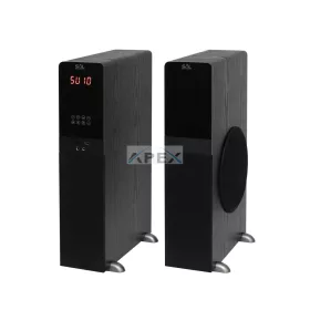   SAL 200BT multimédiás hangdobozpár, 2 x 80 W, 3 utas Bass-reflex, Bluetooth, USB, SD, FM, 2 x RCA, 2 x 6,3mm jack, EQ