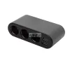 SAL SAU80W autós feszültségelosztó és USB töltő, 3.4A USB töltő, max.80Watt, fém burkolat, Voltmérő, autó-akkumulátor állapotának ellenőrzése, 12/24V járművekhez