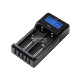   Home SBC 2 akkumulátortöltő, Li-ion és Ni-Mh akkumulátorok töltésére, rövidzárlat elleni védelem, powerbank funkció, fordított polaritás érzékelés