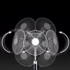 Home SFR 40 3D álló ventilátor, 60 W, 3 fokozat, 40 cm-es lapátátmérő, 3D-s oszcillálás, távirányító, átlátszó lapát, LED kijelző, fehér