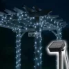 Home SLC200WH szolár fényfüzér, 200db hidegfehér LED, 14m hosszúság, zöld vezeték, kültéri kivitel
