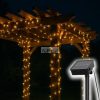 Home SLC200WW szolár fényfüzér, 200db melegfehér LED, 14m hosszúság, zöld vezeték, kültéri kivitel