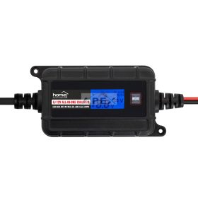   Home SMC20 SMART akkumulátortöltő, 6-12V/2A, LCD kijelző, teljesen automatikus, minden elterjedt akkutípushoz, digitális kijelző, karbantartó töltés, kétféle csatlakozókábel