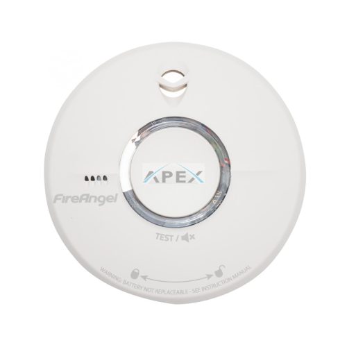 FireAngel ST-622-INT kombinált hő- és optikai füstérzékelő, Thermoptek technológia, beépített, nem cserélhető lítium elem, 10 év várható üzemidő, fehér