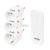 Home TH2313 távirányítható mini hálózati aljzat szett, 2300 W, 3 aljzat + 1 távirányító, 40m hatótáv