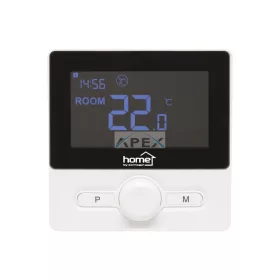   Home THE25B digitális vezetékes szobatermosztát, falra szerelhető, programozható, ablaknyitás-érzékelés, fagyvédelmi funkció, fekete