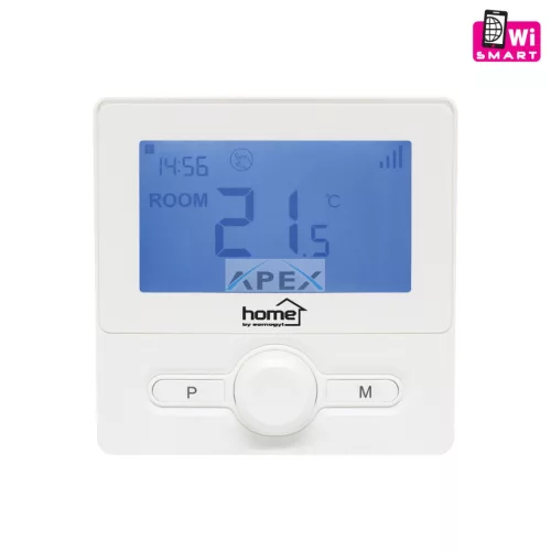 Home THES25WWIFI vezeték nélküli szobatermosztát, smart, hordozható és falra szerelhető, Wi-Fi kapcsolat, programozható, ablaknyitás érzékelés, fehér