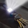 True Utility Cliplite, TU918, kulcstartó karabiner, tölthető lámpa, 4 funkció, 47 lm COB LED, Li-ion, marhabőr szíj, rozsdamentes acélváz