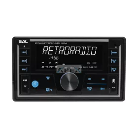   SAL VB5500 SMART autórádió, 4x50W, 2xDIN, FM RDS, USB-microSD, MP3 lejátszó, dupla USB aljzat, telefontöltő, kiválasztható RGB gomb világítás, telefonról is vezérelhető okos autórádió