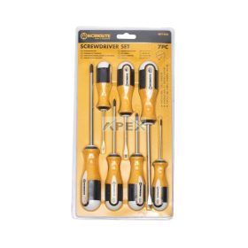   WORKSITE WT1606 csavarhúzó készlet, 7db, lapos és Phillips csillag fejek, mágneses, edzett