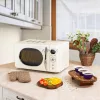 Zilan ZLN1245 retró mikrohullámú sütő, 700 W, 20 liter, 6 fokozat, LED kijelző, gyerekzár, elektronikus vezérlő, bézs