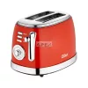 Zilan ZLN7040 retró kenyérpirító, 850 W, 6 fokozat, 2 szeletes, STOP funkció, piros