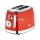 Zilan ZLN7040 retró kenyérpirító, 850 W, 6 fokozat, 2 szeletes, STOP funkció, piros