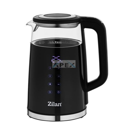 Zilan ZLN7859 vízforraló, max. 2200 W, 1,5 literes, rejtett fűtőszál, digitális kijelző