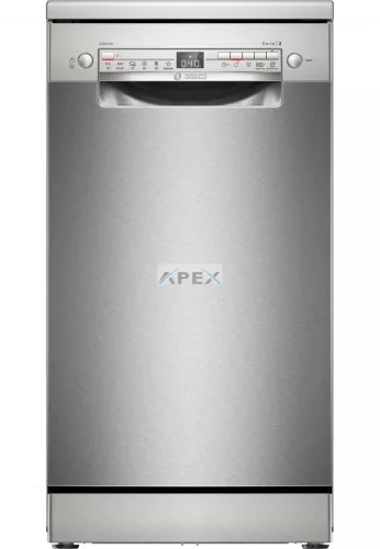 BOSCH SPS2HKI55E Serie | 2 Szabadonálló mosogatógép 45 cm, Ujjlenyomatmentes, szálcsiszolt