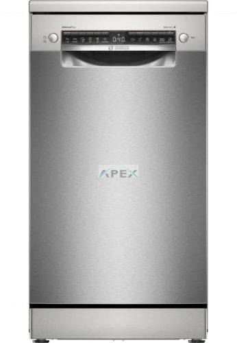 BOSCH SPS4EMI17E Serie | 4 Szabadonálló mosogatógép 45 cm, Ujjlenyomatmentes, szálcsiszolt