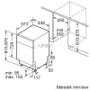 BOSCH SPU4HMS13E Serie | 4 Aláépíthető mosogatógép 45 cm, szálcsiszolt acél