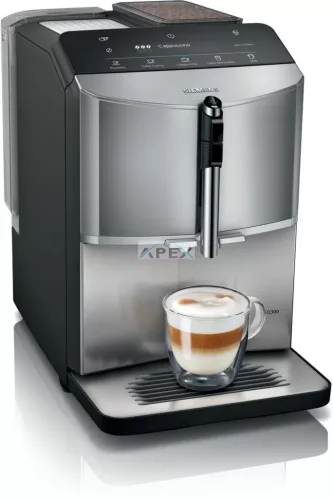 SIEMENS TF305E04 Teljesen automata kávéfőző EQ300 Gyémánt titán fém, Nemesacél