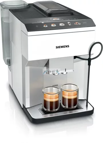 SIEMENS TP515R02 Teljesen automata kávéfőző EQ500 classic Nappali ezüst, Fehér, Víztartály