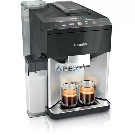 SIEMENS TQ513R01 Teljesen automata kávéfőző EQ500 integral Nappali ezüst, Zongorafekete, Kivehető víztartály