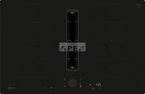 NEFF V68PYX4B0 N 90, Indukciós főzőlap beépített elszívóval, 80 cm, Matt fekete, Munkapultba süllyeszthető, Flex Design
