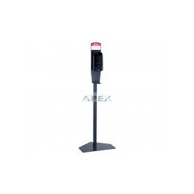   MERIDA ONE, Fekete kézfertőtlenítő adagoló, INFRA, ABS műanyag, fekete állvánnyal, csepptálcával