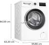 BOSCH WAN2426NBY Serie | 4 Elöltöltős mosógép 8 kg 1200 fordulat/perc