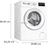 BOSCH WAN2829NBY Serie | 4 Elöltöltős mosógép 8 kg 1400 fordulat/perc