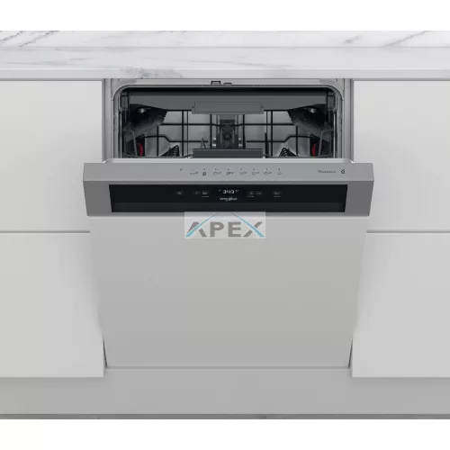 Whirlpool WBC 3C34 PF X félig integrált mosogatógép - Inox szín 60 cm széles