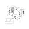 Whirlpool WBC 3C34 PF X félig integrált mosogatógép - Inox szín 60 cm széles