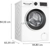 BOSCH WGG2540NBY Serie | 6 Elöltöltős mosógép 10 kg 1400 fordulat/perc