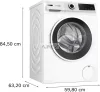 BOSCH WGJ244A2BY Serie | 6, Elöltöltős mosógép, 9 kg, 1400 fordulat/perc