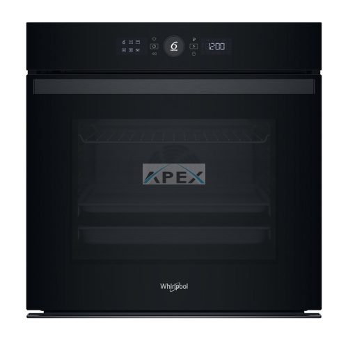 Whirlpool WOI4S8PM2SBA beépíthető elektromos sütő: fekete szín, Pirolitikus és hidrolitikus tisztítás