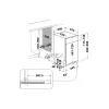 Whirlpool WSBO 3O34 PF X félig integrált mosogatógép - Inox szín, 45 cm széles