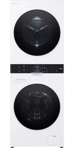 LG WT1210WWF WashTower™, 12/10 kg, max. 1400 ford./perc, Steam™, TurboWash™360, Automatikus kondenzátortisztítás és ThinQ™ WiFi funkció