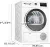 BOSCH WTH83256BY Serie | 4 hőszivattyús szárítógép, 8 kg