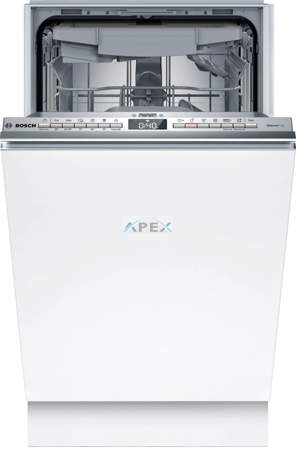 BOSCH SPV4HMX10E Serie | 4 Beépíthető mosogatógép, 45 cm, Nemesacél